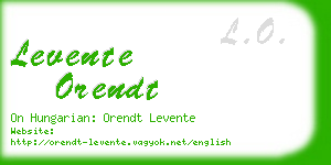levente orendt business card